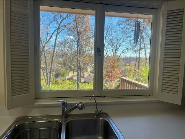 interior details featuring sink