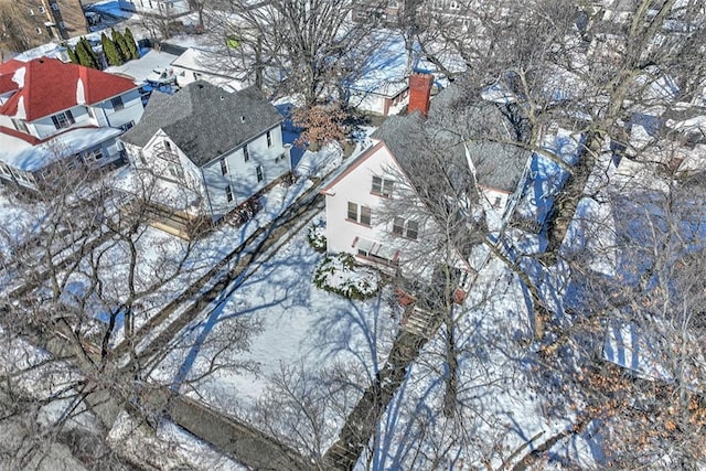 view of snowy aerial view