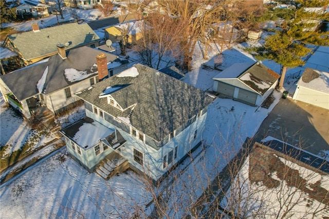 view of snowy aerial view