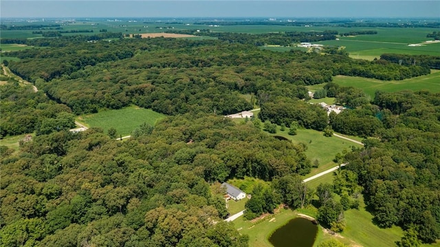 485 County Road 600 N, Neoga, IL 62447 - aerial view of property and surrounding area featuring a heavily wooded area