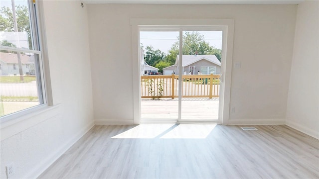 2198 Hendrix St, Decatur, IL 62521 - doorway with wood finished floors and baseboards