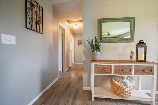 1203 Temple Ave, Effingham, IL 62401 - hall featuring wood finished floors and baseboards