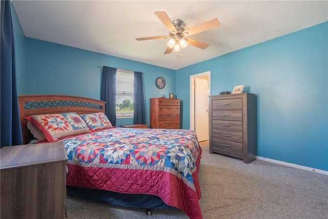 1203 Temple Ave, Effingham, IL 62401 - bedroom featuring carpet floors and ceiling fan