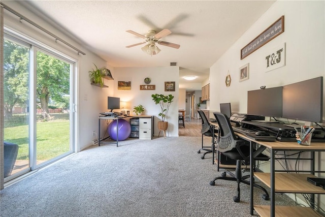 1203 Temple Ave, Effingham, IL 62401 - office with light colored carpet and ceiling fan