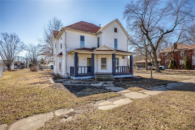 view of front of property with a porch