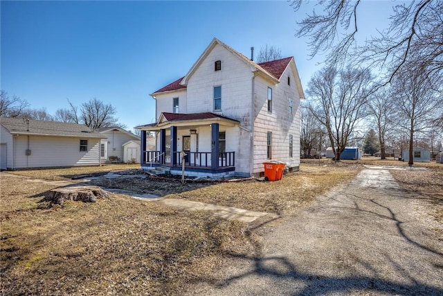 view of front of home with a porch