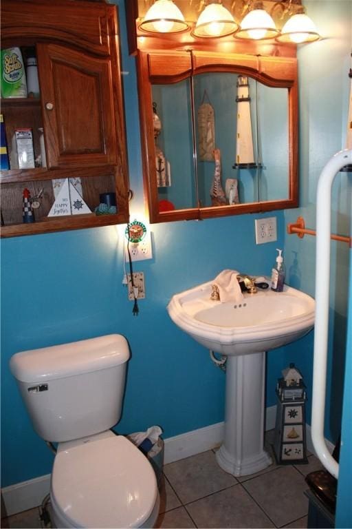 235 E 150 N Rd, Hammond, IL 61929 - bathroom with toilet and tile patterned flooring