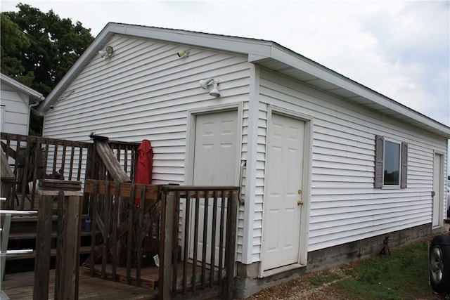 235 E 150 N Rd, Hammond, IL 61929 - view of side of property with a wooden deck