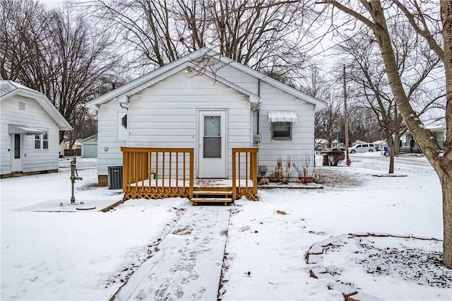 view of front of house featuring central AC