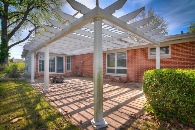 view of patio / terrace with a pergola