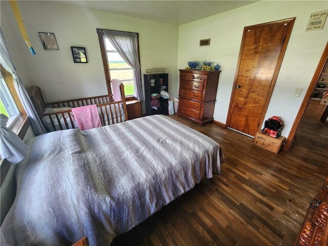 17204 N 125th St, Oblong, IL 62449 - bedroom with dark wood-type flooring and baseboards