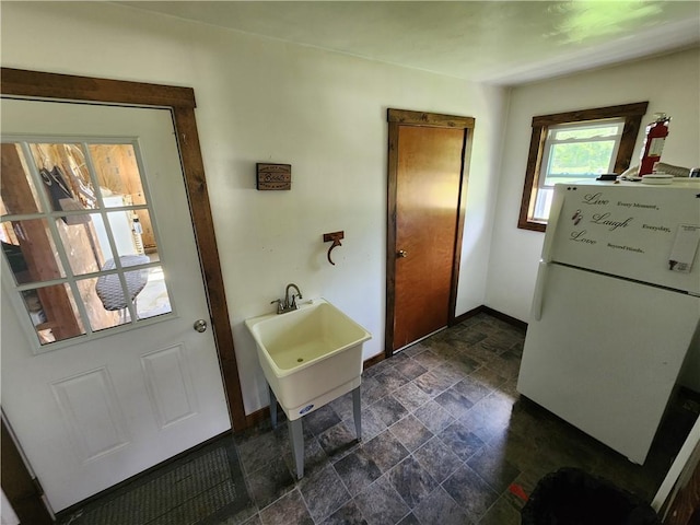 17204 N 125th St, Oblong, IL 62449 - bathroom featuring stone finish flooring and baseboards