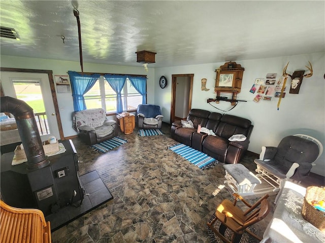 17204 N 125th St, Oblong, IL 62449 - living room featuring stone finish floors