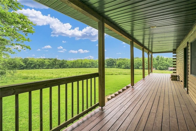 9092 N County Road 2150 E, Ashmore, IL 61912 - deck featuring a yard