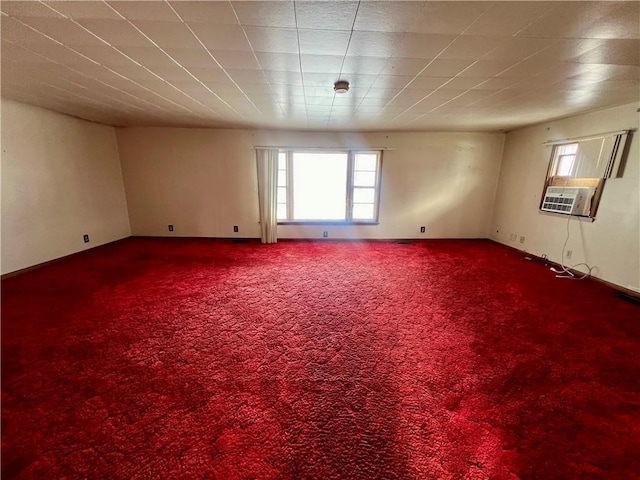 carpeted empty room with cooling unit