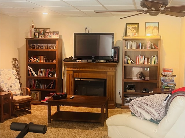 view of carpeted living room