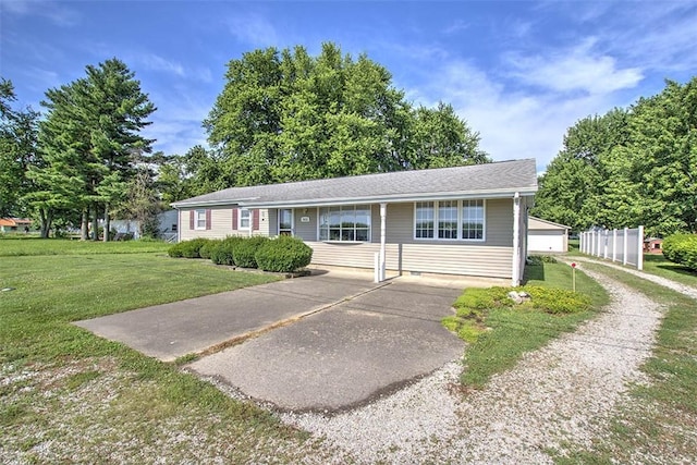 4111 Dye Rd, Illiopolis, IL 62539 - single story home featuring a front yard and a garage