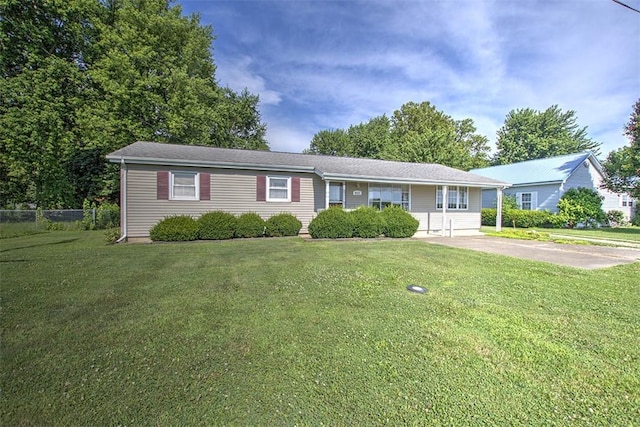 4111 Dye Rd, Illiopolis, IL 62539 - ranch-style house with a front yard