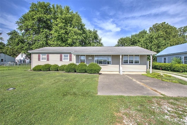 4111 Dye Rd, Illiopolis, IL 62539 - ranch-style house featuring a front lawn