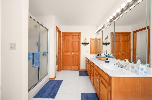 2 Rosewood Ct, Paris, IL 61944 - bathroom with vanity and a shower with door
