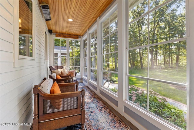 view of sunroom