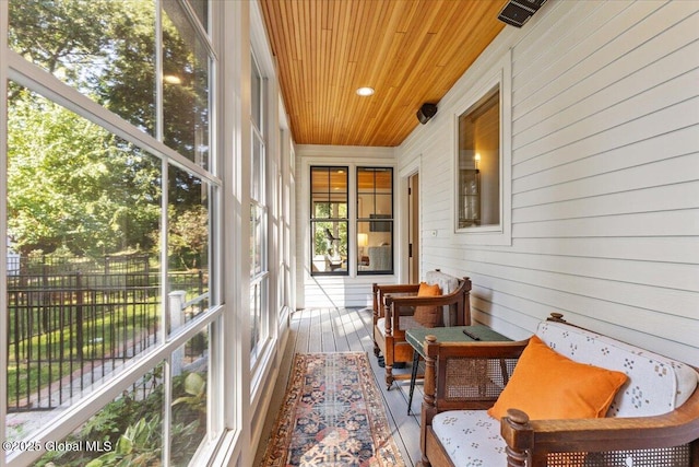 view of sunroom / solarium