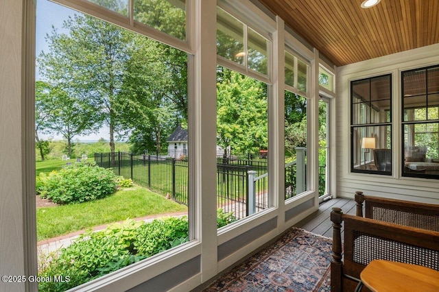 5 Winding Brook Dr, Saratoga Springs, NY 12866 - sunroom with wood ceiling