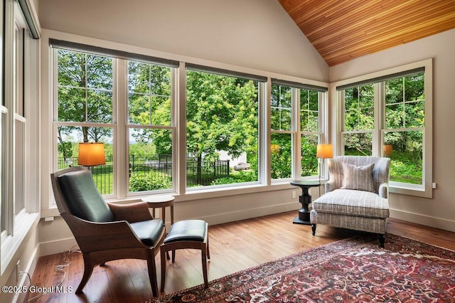 5 Winding Brook Dr, Saratoga Springs, NY 12866 - sunroom with healthy amount of natural light, wood ceiling, vaulted ceiling, and wood finished floors