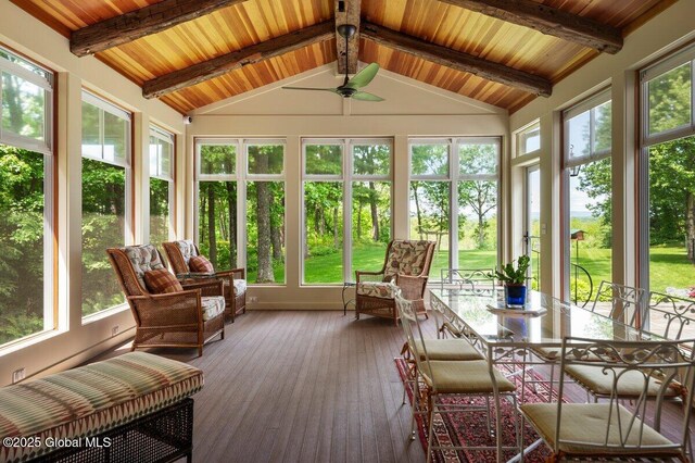 5 Winding Brook Dr, Saratoga Springs, NY 12866 - sunroom featuring hardwood / wood-style flooring, wooden ceiling, and french doors
