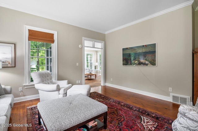 5 Winding Brook Dr, Saratoga Springs, NY 12866 - living room featuring crown molding and wood finished floors