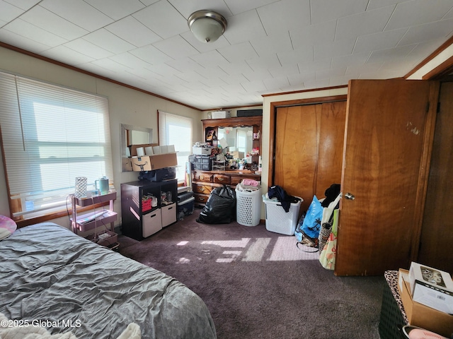 269 Broadway, Menands, NY 12204 - bedroom with carpet flooring and crown molding