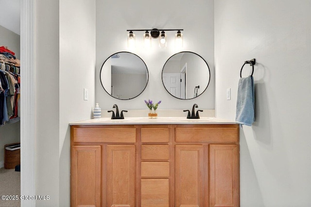 33 Sherman Way, Ballston Spa, NY 12020 - bathroom with double vanity and a spacious closet