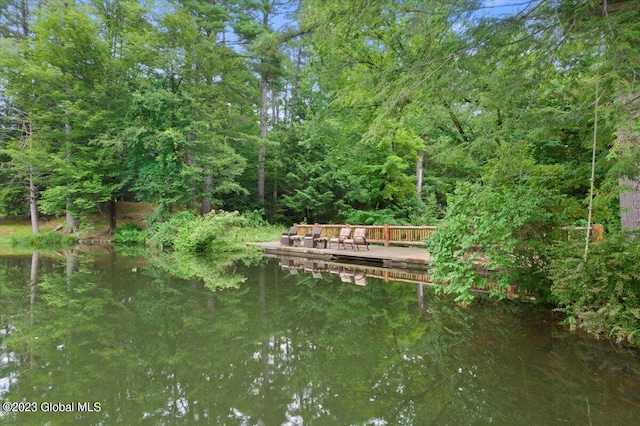 view of yard featuring a water view