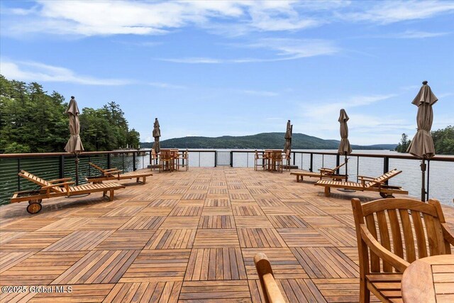 41 Trinity Rock Rd, Lake George, NY 12845 - view of patio / terrace with a water and mountain view
