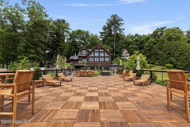 41 Trinity Rock Rd, Lake George, NY 12845 - view of patio featuring a wooden deck