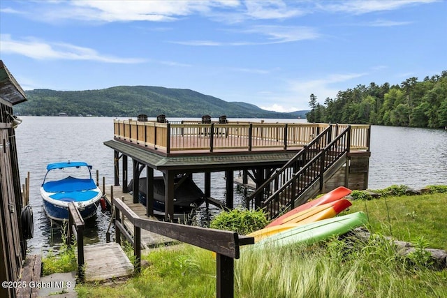 41 Trinity Rock Rd, Lake George, NY 12845 - dock area featuring a water and mountain view