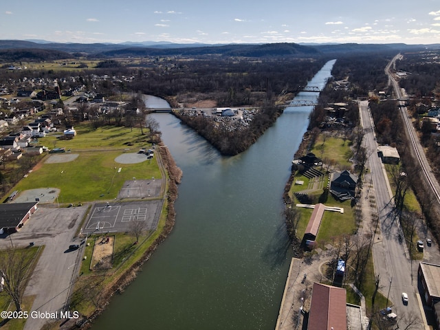 82 N Williams St, Whitehall, NY 12887 - drone / aerial view featuring a water and mountain view