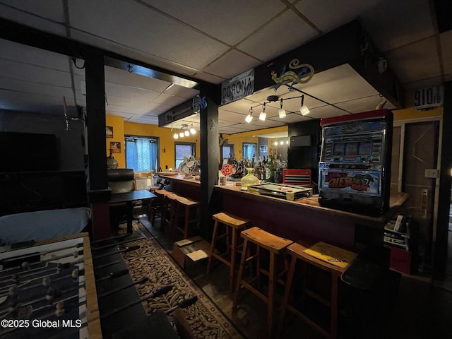 82 N Williams St, Whitehall, NY 12887 - bar featuring a paneled ceiling