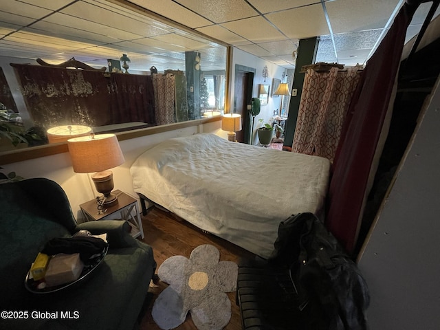 82 N Williams St, Whitehall, NY 12887 - bedroom featuring a drop ceiling and wood finished floors