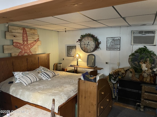 82 N Williams St, Whitehall, NY 12887 - bedroom featuring a drop ceiling and a wall unit AC