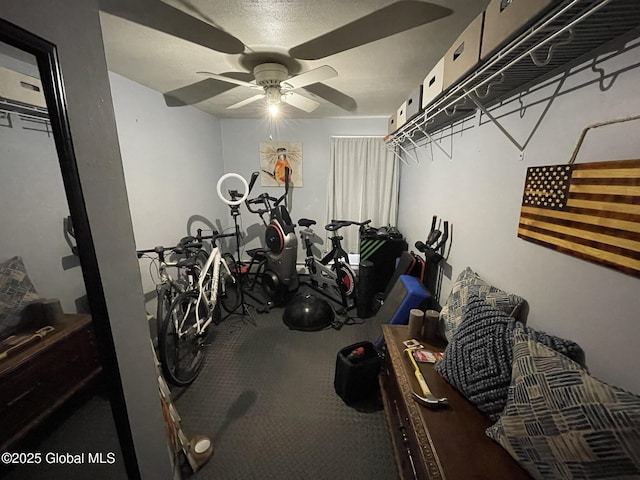 82 N Williams St, Whitehall, NY 12887 - garage featuring a ceiling fan