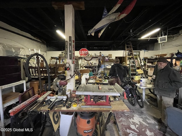 82 N Williams St, Whitehall, NY 12887 - interior space featuring a workshop area and concrete floors