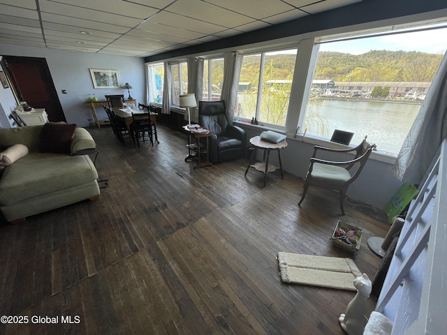 82 N Williams St, Whitehall, NY 12887 - living area with a water view and hardwood / wood-style floors