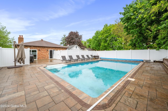 view of pool with a patio