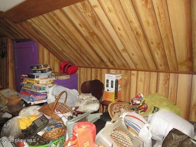 view of unfinished attic