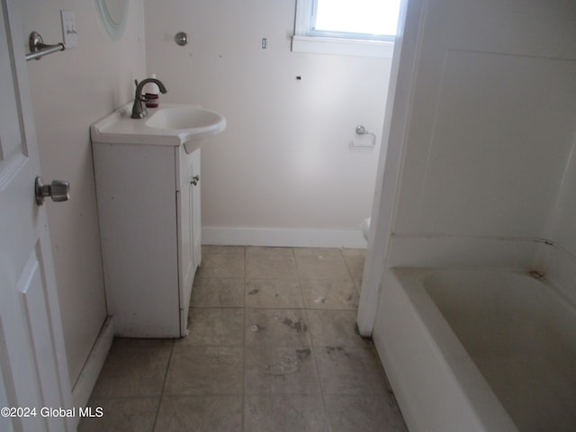 bathroom featuring vanity and tile patterned floors