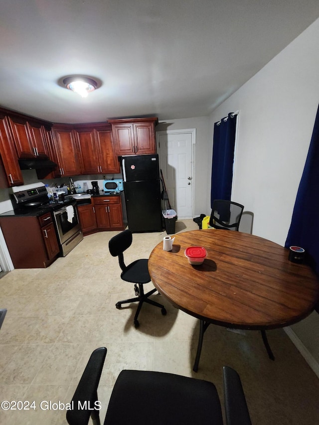 82 Ida St, Troy, NY 12180 - tiled dining room with sink