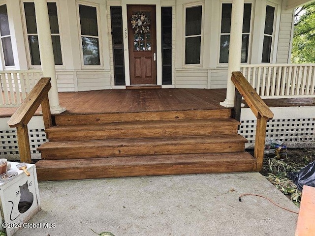 view of wooden terrace