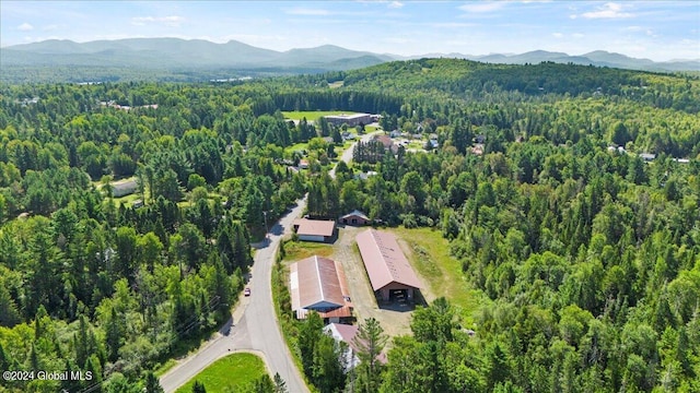 bird's eye view featuring a mountain view