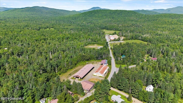 bird's eye view featuring a mountain view